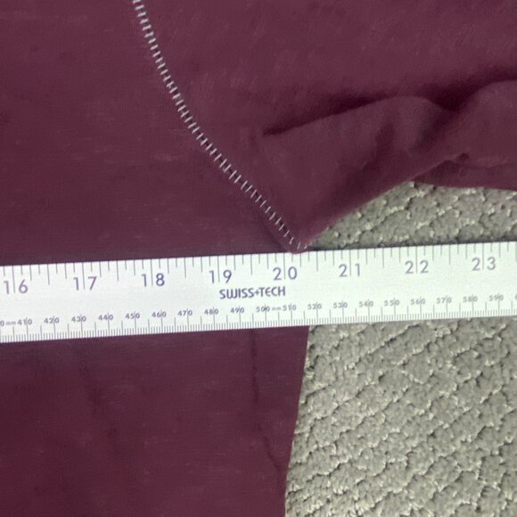 John Varvatos Peace Sign Logo Hoodie Men's Medium Burgundy Full Zip Up - Picture 9 of 13